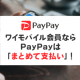 【還元率2.5%】ワイモバイル会員ならPayPayの支払い方法は「まとめて支払い」に決まり！